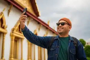 Pros and Cons of Solo vs Group Travel: What’s Right for You? 5 young traveler taking a selfie